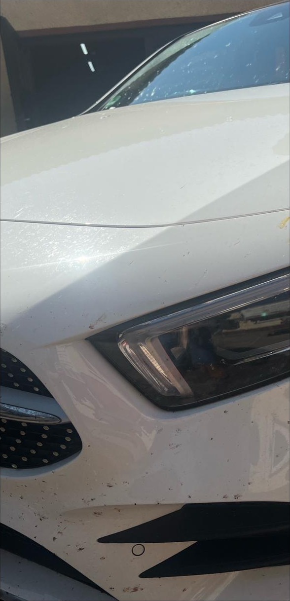 Mercedes A-Klasse vor der Außenaufbereitung nach Langstrecke